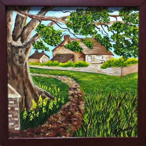 English Village Painting by Marilyn Domilski | Original landscape ...