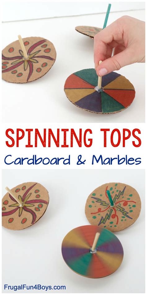 the spinners are made from cardboard and have colorful designs on them ...