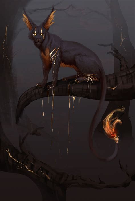 Spectral Beasts in the Shadowy Fantasy Realms of Jade Mere | Mythical ...