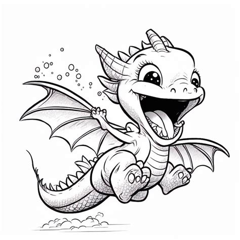 Cute Realistic Dragon Coloring Pages Coloring Pages