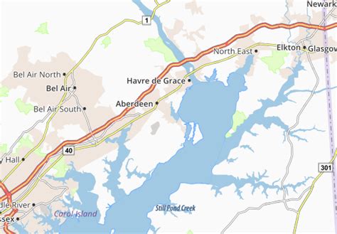 MICHELIN Aberdeen Proving Ground map - ViaMichelin