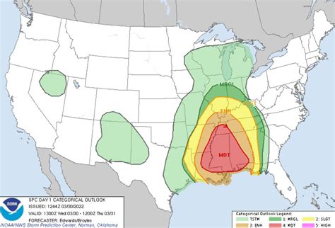 Tornado Alley Map For Kids