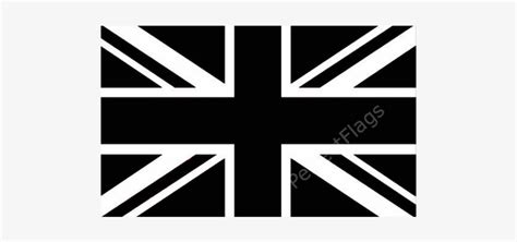 Union Jack Black Flag - British Flag Black And White Transparent PNG ...