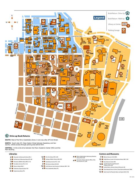 University of texas at Austin campus map - University of texas Austin ...