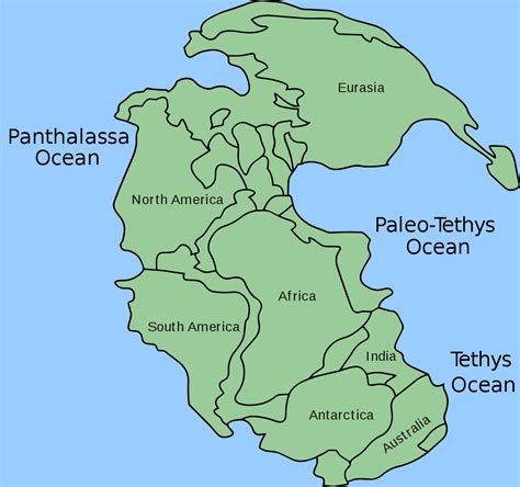 Map Of Pangaea Earth Continents