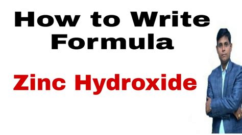 How to Write Molecular formula zinc Hydroxide | Chemical formula zinc ...