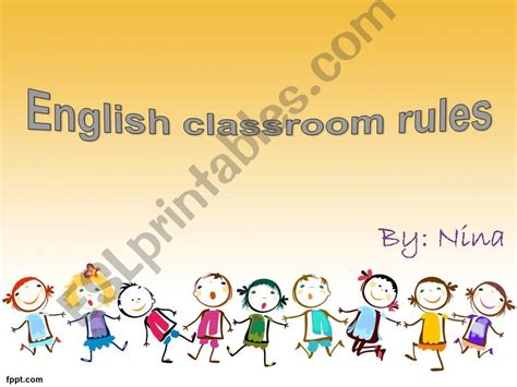 ESL - English PowerPoints: Classroom rules