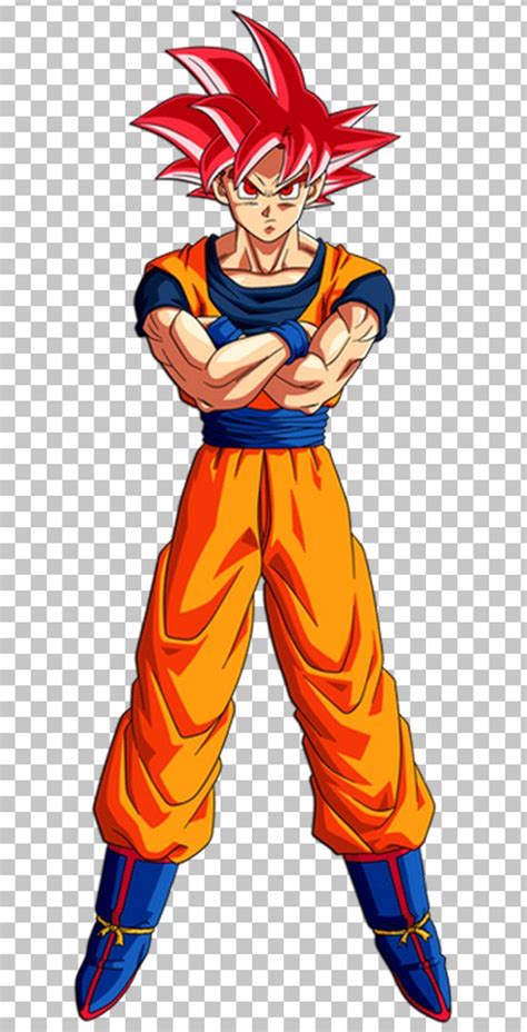 Goku Super Saiyan God PNG Image