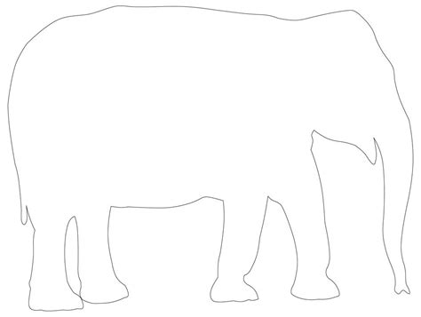 Elephant Outline - 20 Outlines of Unique Printable Elephants