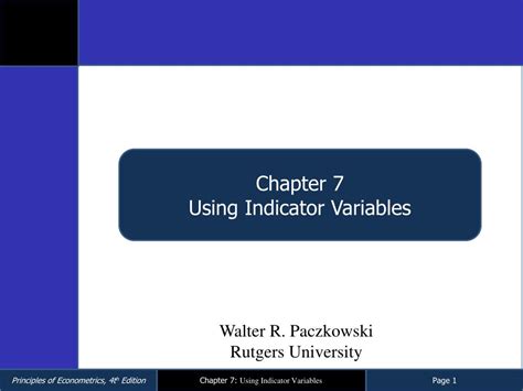 PPT - Chapter 7 Using Indicator Variables PowerPoint Presentation, free ...