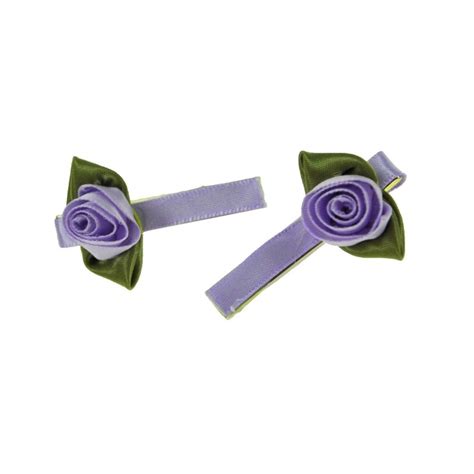 N&M Ribbon & Rose Hair Clip - Starlite Direct