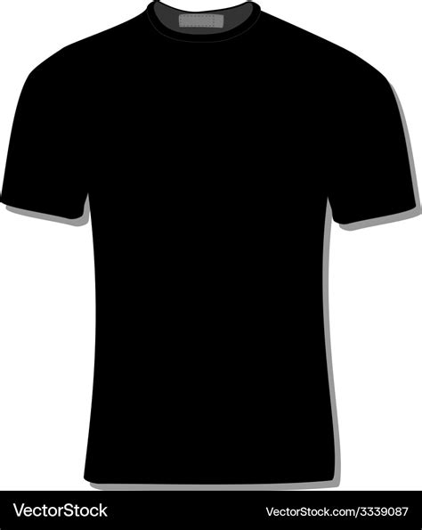 Black t-shirt Royalty Free Vector Image - VectorStock