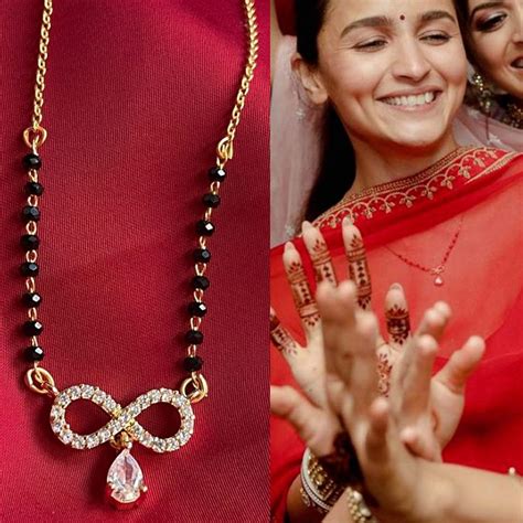 Alia bhatt inspired diamond mangalsutra gold plated mangalsutra ...