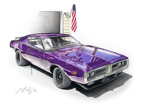 Muscle Cars Drawing at GetDrawings | Free download