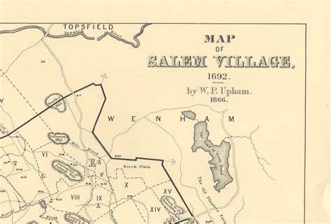 Index to Map of Salem Village