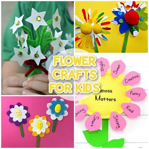 27 Bright & Colourful Flower Crafts for Kids - Messy Little Monster