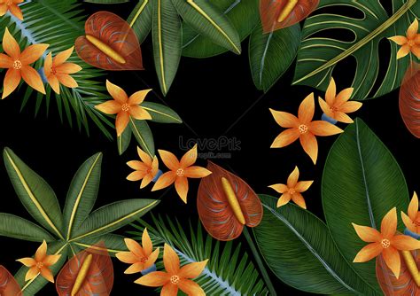 Tropical plant background illustration image_picture free download ...