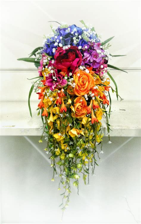 Rainbow Wedding Bouquet | Rainbow bouquet, Flowers bouquet, Rainbow wedding