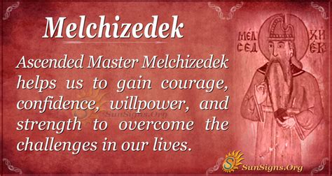 Melchizedek - High Priest Of The Melchizedek Priesthood - SunSigns.Org