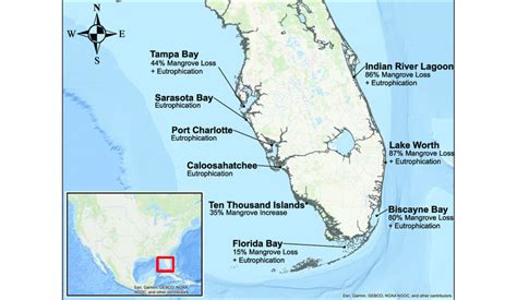 Map of mangrove habitat condition and water quality in major estuarine ...