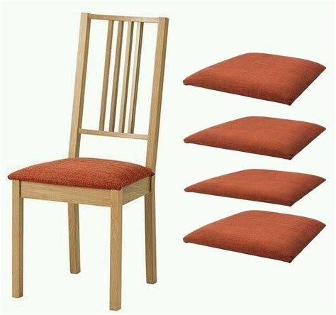 IKEA Borje Dining Chair SLIPCOVERS Covers SET of 4 Isunda Orange BÖRJE ...