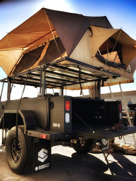 Xventure XV2 overland military grade trailer with a CVT rooftop tent ...