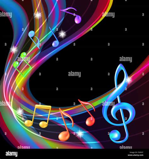 Colorful Music Note Art