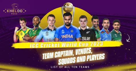 ICC Cricket World Cup 2023 Team Captain, Venues, Squads and Players ...