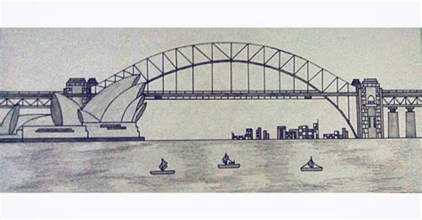 Sydney Harbour Bridge Sketch at PaintingValley.com | Explore collection ...