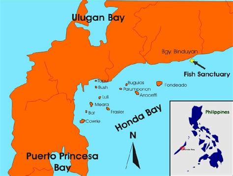 Map of the Philippines and Honda Bay, showing location of study site ...