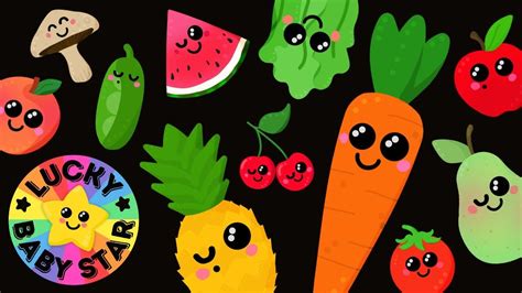 🥕Dancing Fruit & Vegetables by Lucky Baby Star! Colourful Sensory Food ...