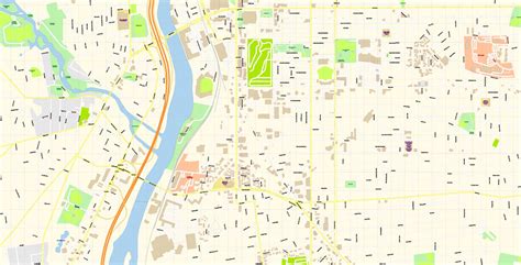 Manchester New Hampshire PDF Map Vector Exact City Plan detailed Street ...