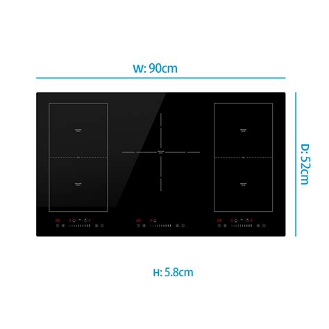 electriQ 90cm 5 Zone Induction Hob with Flex Zone | electriQ