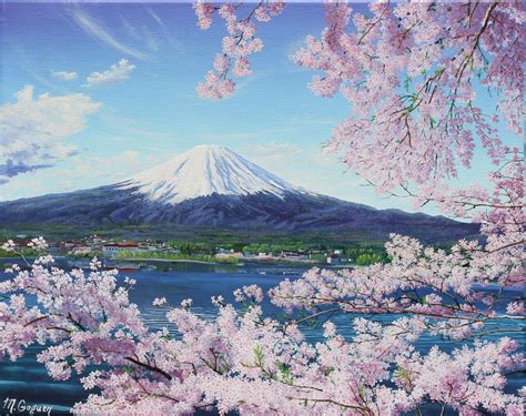 Mt. Fuji with Cherry Blossoms by Dreamscape-Weaver on DeviantArt