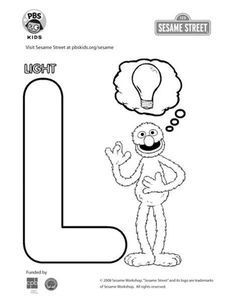 Letter L Coloring Page