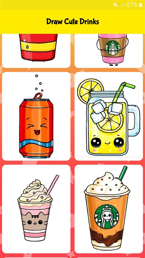 How To Draw Sweet Cute Drinks Step By Step - App on the Amazon Appstore