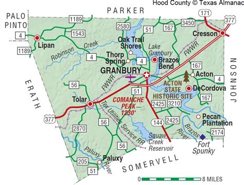 Detailed Map Of Comanche County In Texas, United States Clip Art ...