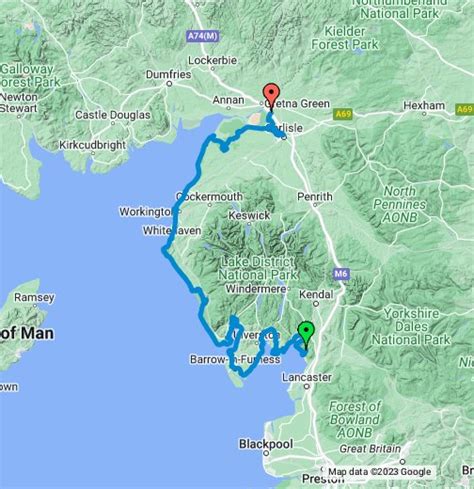 Cumbria Coastal Way - Google My Maps