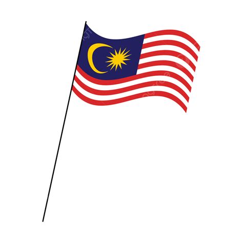 Waving Flag Of Malaysia On Transparent Background, Malaysian Flag ...