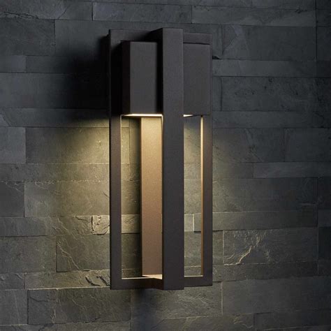 Featuring an angular design, the Shockoe Outdoor LED Wall Sconce is the ...