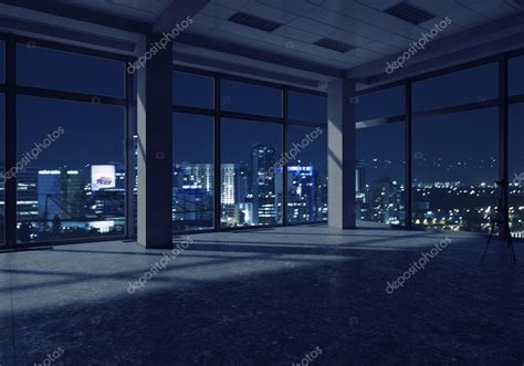 Night office interior . Mixed media Stock Photo by ©SergeyNivens 118246518