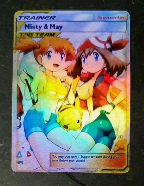 POKEMON: MISTY & MAY Trainer Rare Full Art Holographic Custom - Etsy ...