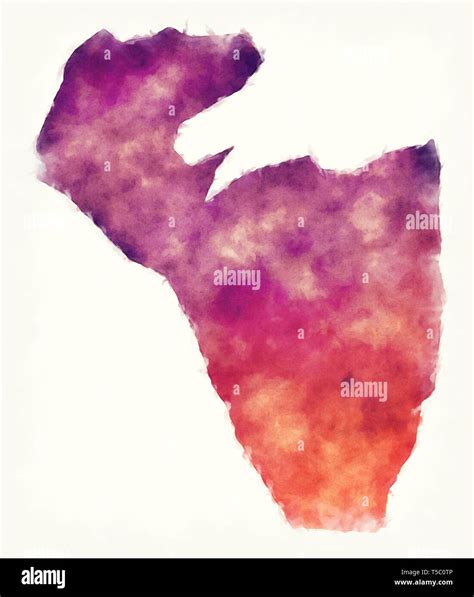 Corozal district watercolor map of Belize Stock Photo - Alamy