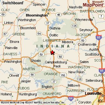 Mitchell, Indiana Area Map & More