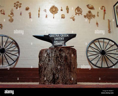 Gretna Green Old Smithy Marriage Anvil Stock Photo - Alamy