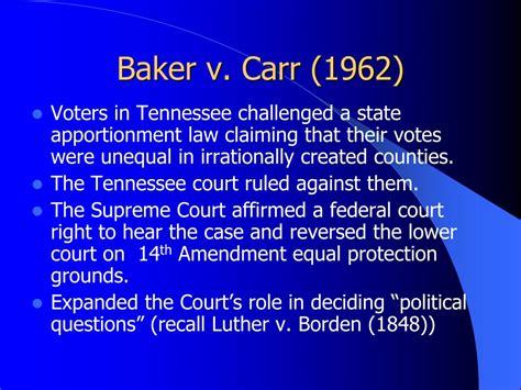 Baker Vs Carr