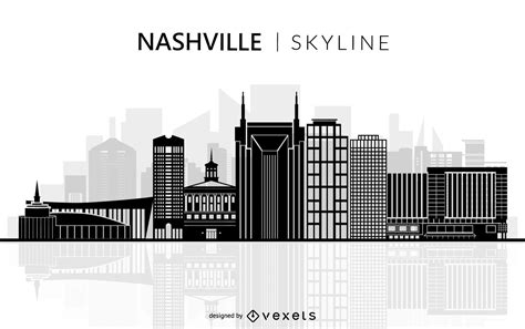 Nashville Skyline Silhouette Vector Download