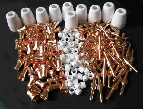 190PC Consumables Extend Long Tips Electrodes For Air Plasma Cutter 40D ...