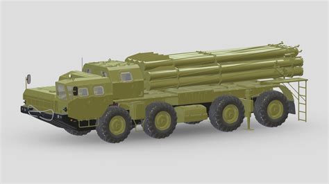 BM 30 Smerch Rocket Launcher Camouflage - Buy Royalty Free 3D model by ...