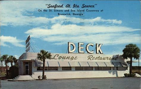 "Seafood at its source" Deck lounge & restaurant Brunswick, GA